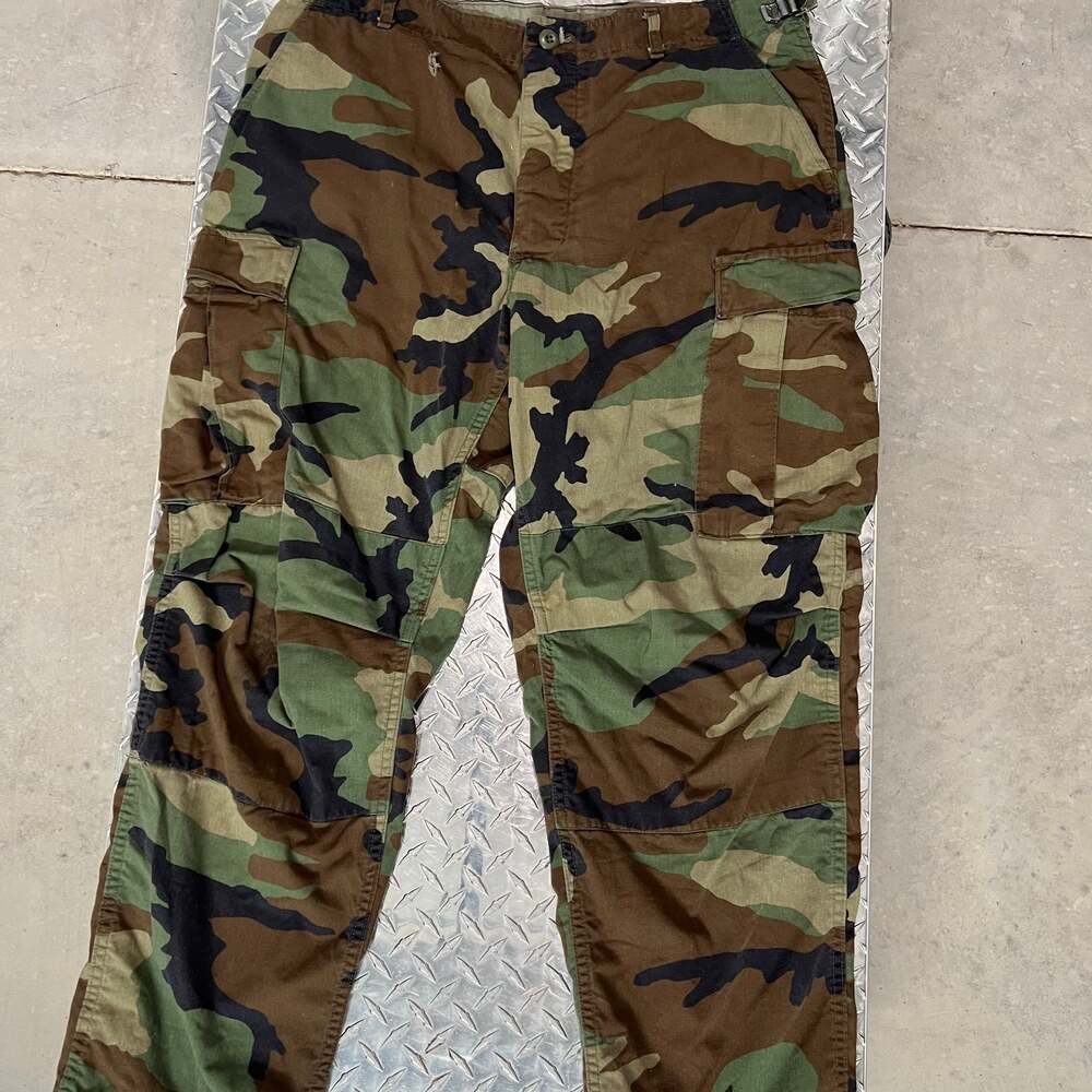 Vintage US Military Woodland Camo Cargo Pants